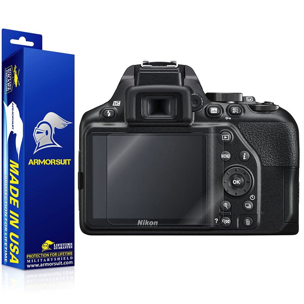 ArmorSuit MilitaryShield 2 Pack Screen Protector Designed for Nikon D3500 DSLR (Max Coverage) Anti-Bubble HD Clear Film