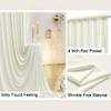 10ftx10ft Ivory Wrinkle-Free Backdrop Drapes Curtains, Ivory Polyester Background Decorations for Wedding Home Party Supplies view 2
