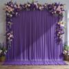 10ftx10ft Purple Wrinkle-Free Backdrop Drapes Curtains, Purple Polyester Background Decorations for Wedding Home Party Supplies view 3