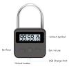 Upgraded Smart Timer Alloy Lock, 100 Hours Max Time Rechargable Padlock with LCD Display (Black) view 3