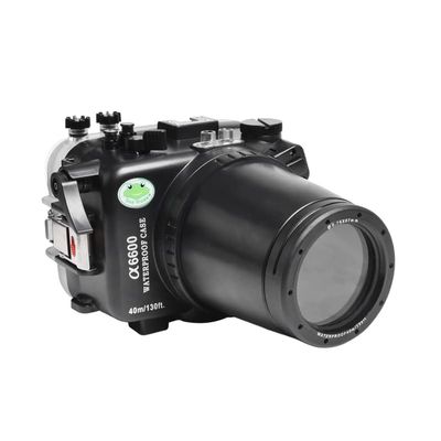 Seafrogs 40M/130FT Camera Waterproof Case Underwater Housing for Sony A6600 with 28-70MM Standard Barrel, Built-in Water Leakage Sensor, Ideal for Diving, Surfing, Swimming and Rafting Video