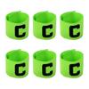 ccHuDE 6 Pcs Adjustable Elastic Soccer Captain Armband Arm Bands Football Basketball Player Bands for Youth Adult Green view 1