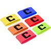 ccHuDE 6 Pcs Adjustable Elastic Soccer Captain Armband Arm Bands Football Basketball Player Bands for Youth Adult Yellow view 3