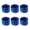 ccHuDE 6 Pcs Adjustable Elastic Soccer Captain Armband Arm Bands Football Basketball Player Bands for Youth Adult Blue view 1