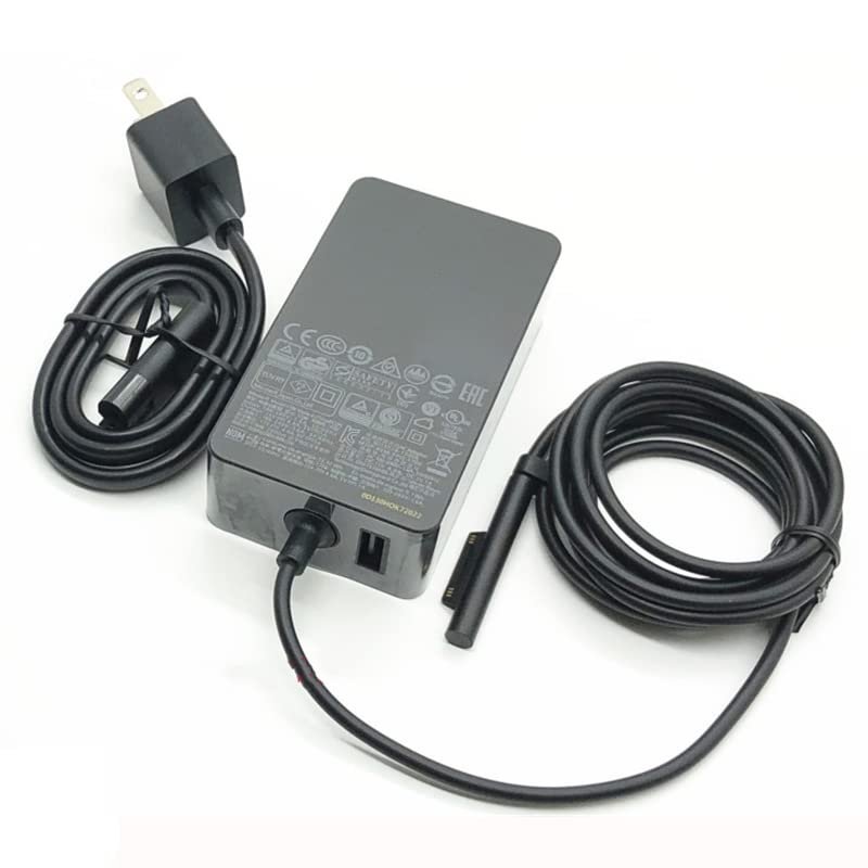 15V4A 5V1A 65W Portable Surface Pro Charger for Microsoft Surface Pro 3 Pro 4 Pro 5 Pro 6 Pro 7 Series; Surface Book Charger Surface Laptop Charger 3/2/1 Charger; Wall Plug Power Supply Cord