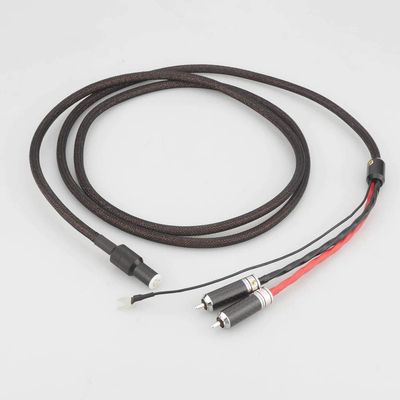 100% Pure Silver Tonearm Cable Din to 2RCA Interconnect Shielding Tone Arm Phono Cable (Length : 1m)
