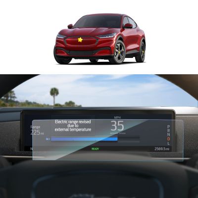 [2PCS] Plastic Screen Protector for 2021 Update Ford Mustang Mach-E Sync4 Infotainment System Navigation Display High Clarity Anti-Scratch Touch PET Plastic Clear Protective Film(Navi)