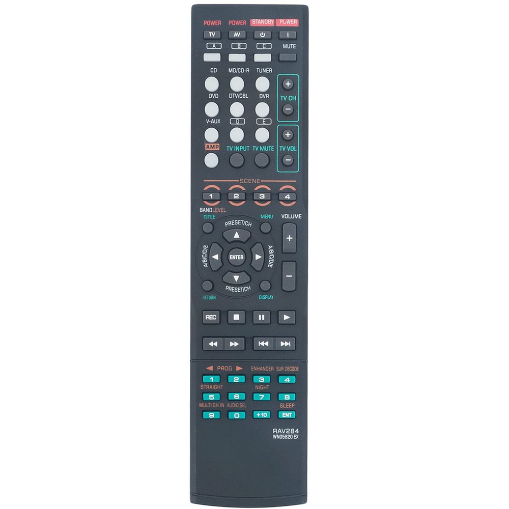 RAV284 WN05820EX Replacement Remote Control fit for Yamaha AV Receiver HTR-6230 HTR-6130 RX-V365 RX-V365BL RX-V363 RX-V363 RXV363BL RX V365 - AV Receiver
