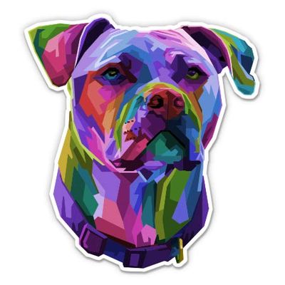 Cane Corso Dog Colorful - 3" Vinyl Sticker - for Car Laptop Water Bottle Phone - Waterproof Decal
