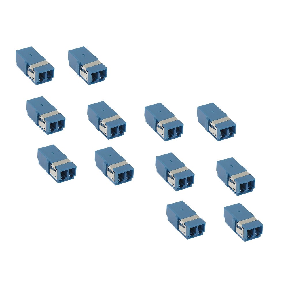 Beszin LC-LC/UPC Singlemode Duplex Fiber Optic Coupler/Adapter Without Mounting Flange (12-Pack)