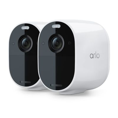 Arlo Essential Spotlight Camera - 2 Count (Pack of 1) Wireless Security, 1080p Video, Color Night Vision, Way Audio, Wire-Free, Direct to WiFi No Hub Needed, Compatible with Alexa, White, VMC2230