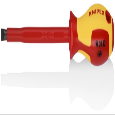 KNIPEX Tools 98 20 80 5/16-Inch Slotted Screwdriver, 7-Inch, Insulated