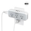Multi Plug Outlet Extender, USB C Wall Charger, TESSAN Wall Plug Splitter with 5 Outlets and 3 USB, Electrical Power Expander with Surge Protector Spaced for Home Office Dorm Room view 1