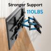 C-MOUNTS Full Motion TV Wall Mount Bracket Dual Articulating Arms Swivels Tilts Rotation for Most 37-75 Inch Flat Curved TVs,Holds up to 110lbs, Max VESA 600x400mm,Fits up to 16" Studs view 2