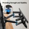 C-MOUNTS Full Motion TV Wall Mount Bracket Dual Articulating Arms Swivels Tilts Rotation for Most 37-75 Inch Flat Curved TVs,Holds up to 110lbs, Max VESA 600x400mm,Fits up to 16" Studs view 4