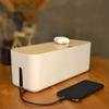 Cable Storage Box Power Strip Wire Case Anti Dust Charger Socket Organizer Network Line Storage Bin Charger Wire Management (B 29.5x11.4x11cm) view 2