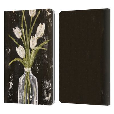 Head Case Designs Officially Licensed Haley Bush White Tulips in Glass Jar Floral Painting Leather Wallet Case Compatible with Kindle Paperwhite 1/2 / 3