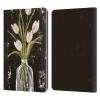 Head Case Designs Officially Licensed Haley Bush White Tulips in Glass Jar Floral Painting Leather Wallet Case Compatible with Kindle Paperwhite 1/2 / 3 view 1