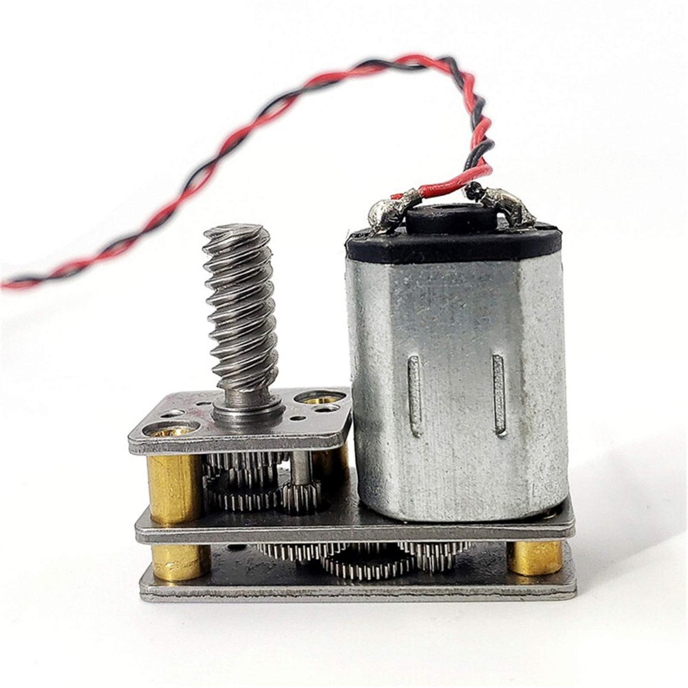 Bclla Zkenshan-DIY Motor 1PC Mini Geared Motor 1.5-6V Reduction Gear DC Motor Threaded Shaft Robot Reduction Motor Door Locks Power Motor, Easy to Install