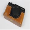 X-E4 Case, BolinUS Handmade PU Leather Half Camera Case Bag Cover Bottom Opening Version for Fuji Fujifilm X-E4 XE4 with Hand Strap (Brown) view 3
