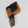 X-E4 Case, BolinUS Handmade PU Leather Half Camera Case Bag Cover Bottom Opening Version for Fuji Fujifilm X-E4 XE4 with Hand Strap (Brown) view 4