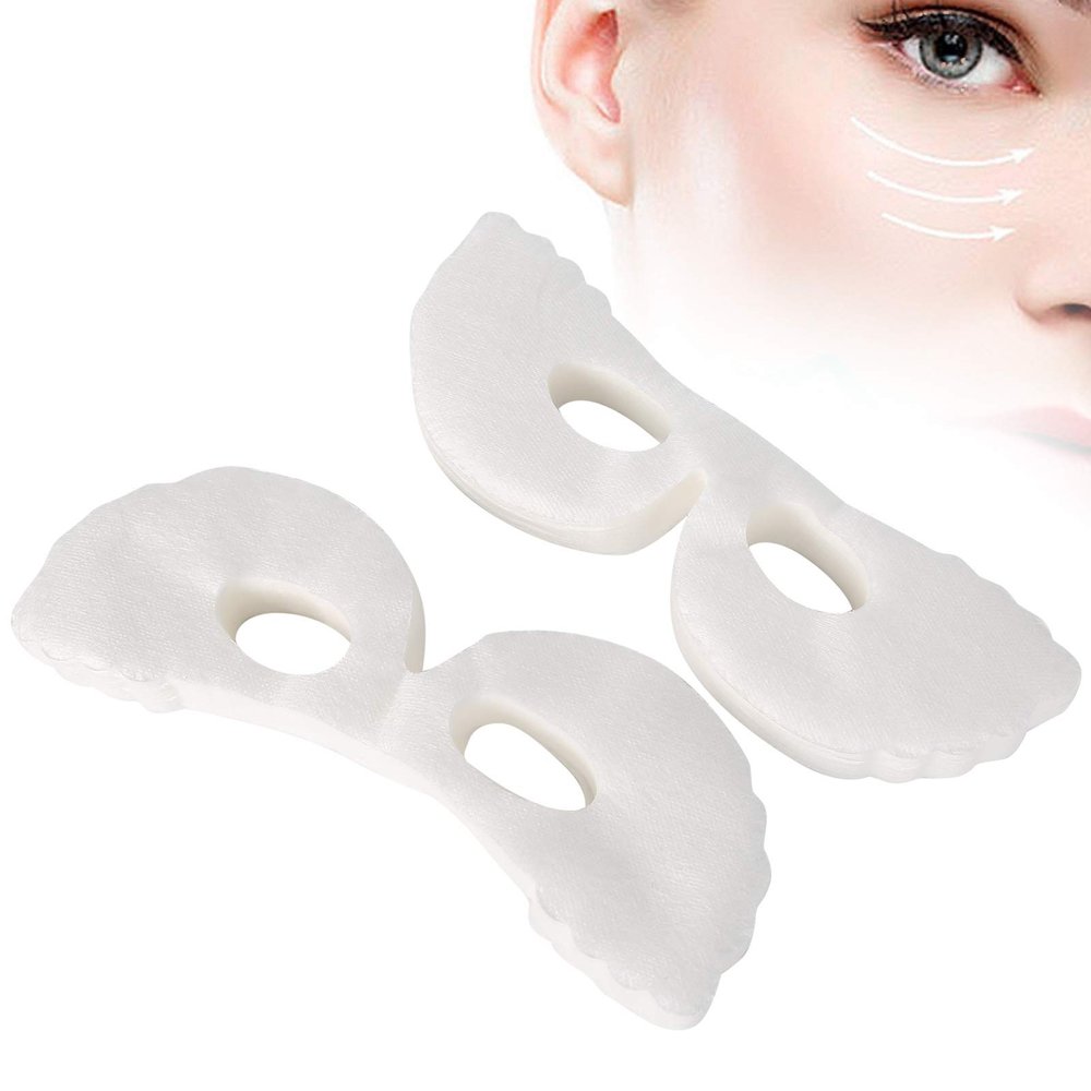 Betued 200 Pcs Disposable Eye Mask Paper, Ultra Thin, Moisturizing, Suitable for Salon and Professional Use
