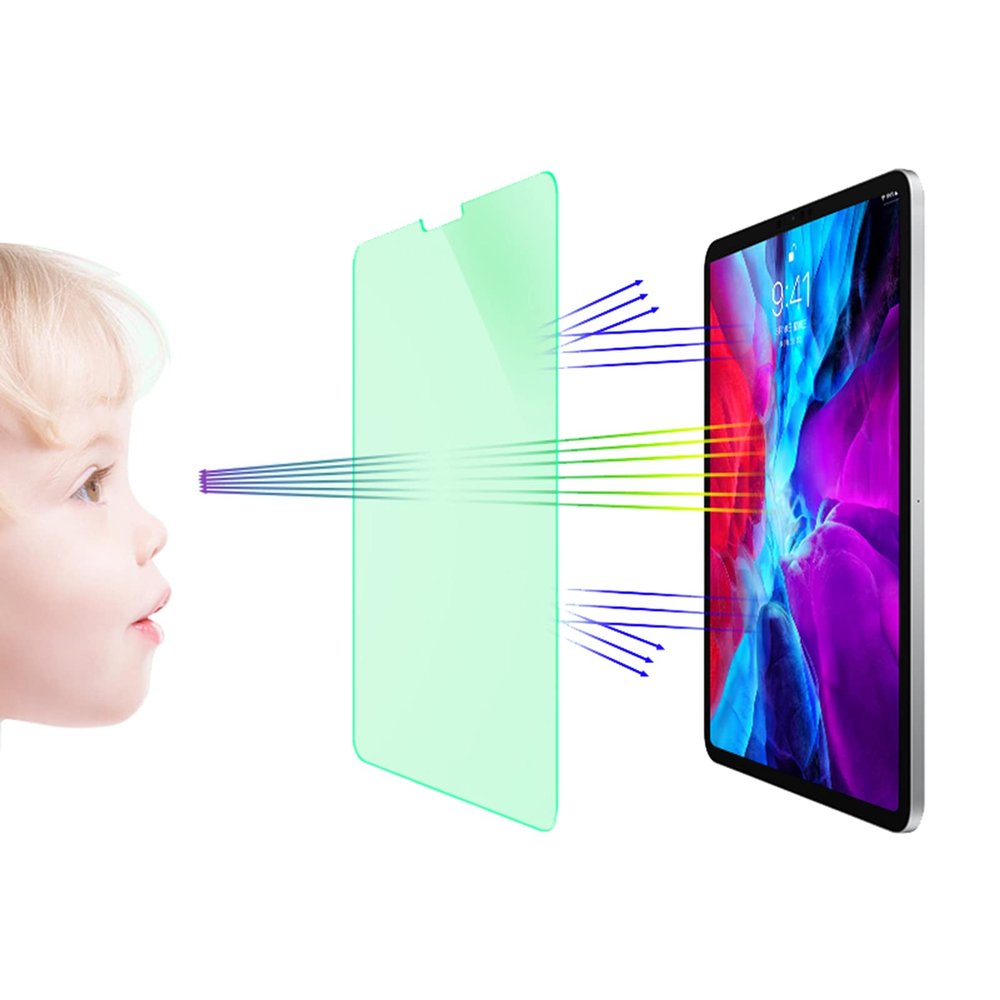 AIZYR Eye Protection Tablet Screen Protector - 2 Pack Anti Blue Light Tempered Glass Film Green Light Protective Film for Ipad pro 2017/2015 12.9in