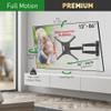 Barkan 26" / 66cm Long TV Wall Mount, 13-83 inch Full Motion Articulating - 4 Movement Premium Flat/Curved Screen Bracket, Holds up to 95lbs, Extremely Extendable, Fits LED OLED LCD view 2