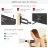 Barkan 26" / 66cm Long TV Wall Mount, 13-83 inch Full Motion Articulating - 4 Movement Premium Flat/Curved Screen Bracket, Holds up to 95lbs, Extremely Extendable, Fits LED OLED LCD view 4