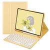 2021 3rd Generation iPad Pro11 Keyboard case 2020 2nd Gen Round keycap Ultra-Thin Bluetooth Keyboard with Pencil Holder Magnetic Removable Keyboard for Girl Woman (iPad Pro112021/2020, Yellow)
