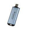 Transcend ESD300 2TB External SSD, Up to 1,050MB/s, Type C USB Drive for iPhone17,16,15, iPad&Mac/Pixel10/Tesla/Steam Deck/ROG Ally/MSI Claw/Android/PS5, Smart TV, USB 3.2 Gen2 Portable SSD- Sky Blue view 2