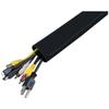 Klein Tools 450-320 Cable Management Sleeve, Cord Management for Home, Office or Job, 1-1/4-Inch Max Diameter, 3-Foot Length, Black, 2-Pack view 1