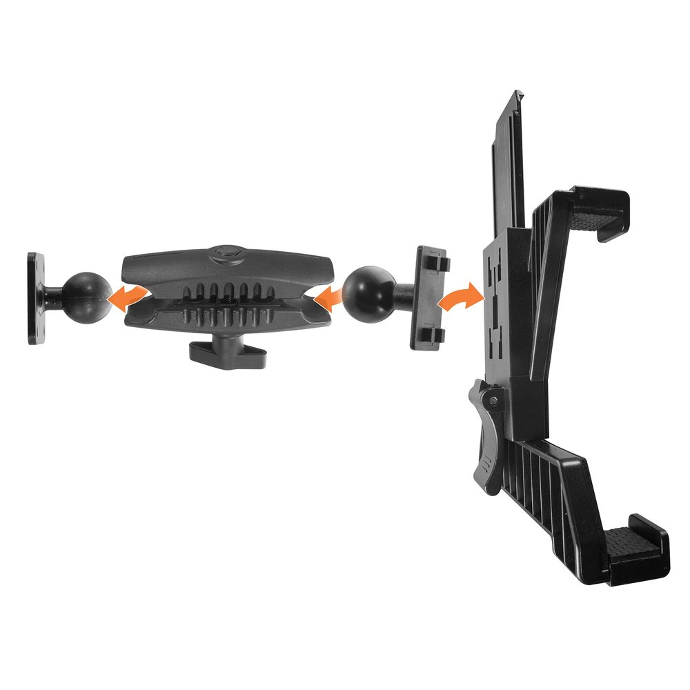 iBOLT Custom Drill Base Industry Standard Metal AMPS Pattern Mount - Featuring Our Heavy Duty 25mm / 1 inch Dual Socket Ball Mount- for Phones, Tablets, Barcode scanners, Vesa 75/100, etc.