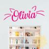Ohongs Design Studio Cat Custom Name/Wall Sticker/Personalized Wall Decal/Kids Name/Boys Room/kidsroom/Kitty Style/Gift/Made in USA (11" W) view 3