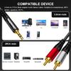 3.5mm to 2 RCA Audio Cable 10 ft,Yeung Qee Nylon Braided 3.5mm Male to 2RCA Male Stereo Audio Y Adapter cable AUX RCA Splitter Cord Compatible with Smartphones, MP3, Tablets, Speakers, HDTV (10FT/3M) view 3