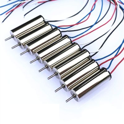 Bclla Zkenshan-DIY Motor 10PCS 3.7V 720 Coreless DC Motor 48000RPM Micro High Speed DIY RC Drone Mini Model Helicopter RC Drone Model, Easy to Install (Voltage(V) : Black White)