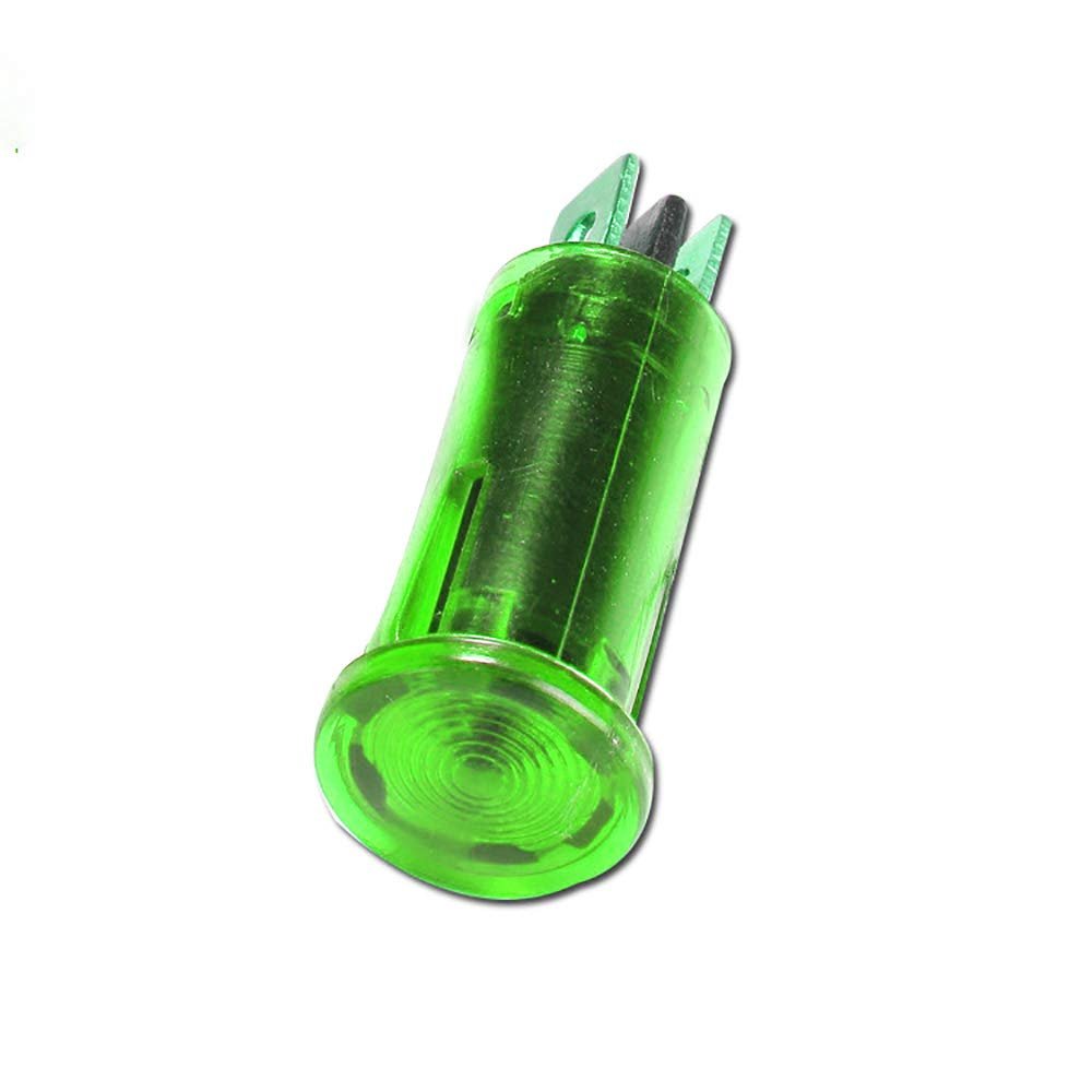 125V AC Indicator Light LED Dash Bulbs - Energy Saving, Green, Pack of 5