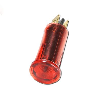 220V AC Indicator Light LED Dash Bulbs - Energy Saving, Red, Pack of 5