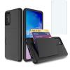 Asuwish Compatible with Moto G Stylus 2021 4G Case and Tempered Glass Screen Protector Cover Card Holder Slot Kickstand Phone Cases for Motorola GStylus 6.8 Stylo XT2115DL XT2115-1 Women Men Black view 1