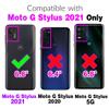 Asuwish Compatible with Moto G Stylus 2021 4G Case and Tempered Glass Screen Protector Cover Card Holder Slot Kickstand Phone Cases for Motorola GStylus 6.8 Stylo XT2115DL XT2115-1 Women Men Black view 2