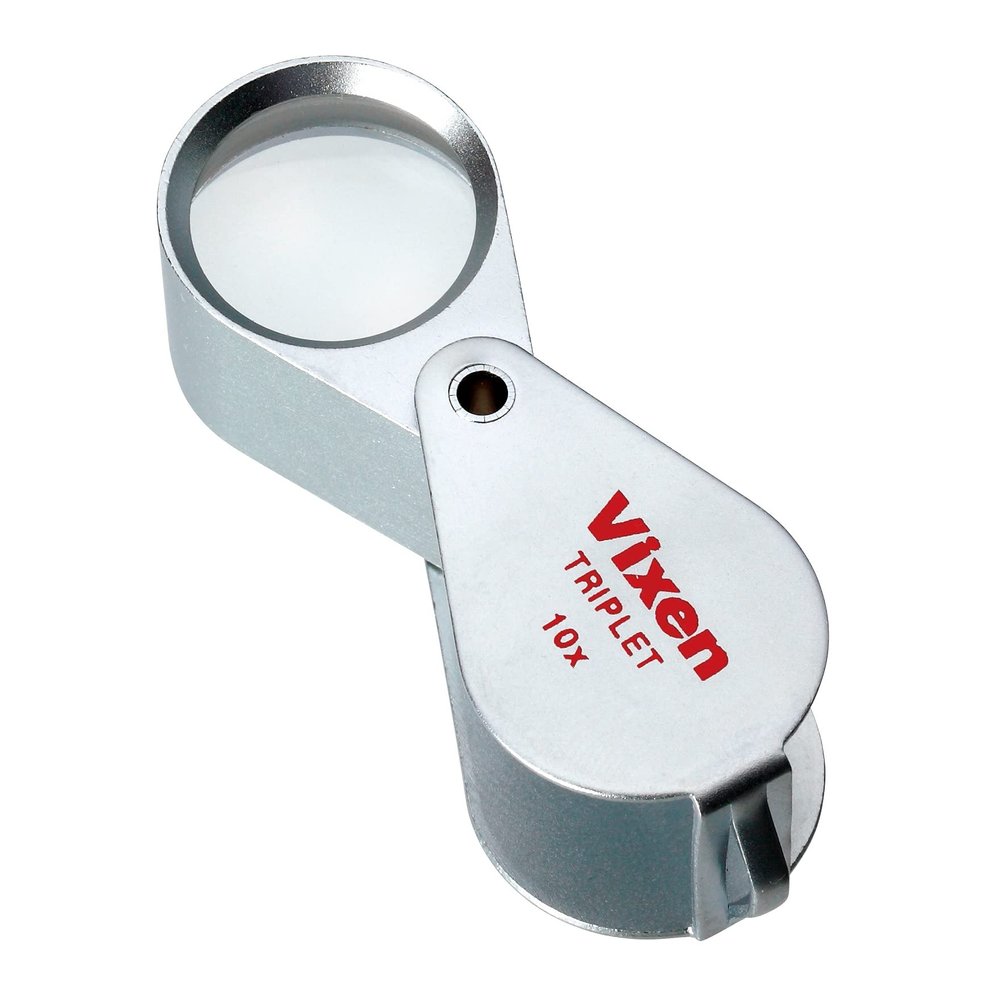 Vixen D17 41377 Metal Holder 10x Magnifying Glass Loupe Silver