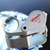 Vixen D17 41377 Metal Holder 10x Magnifying Glass Loupe Silver view 3