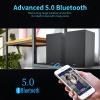 BESTISAN 4 Inch Powered Bookshelf Speakers with Deep Bass, Bluetooth 5.0 Studio Monitor Speakers, 2.0 Neared Field Audio Speakers with 2 RCA Line Input, Set of 2 Black-New Model view 3