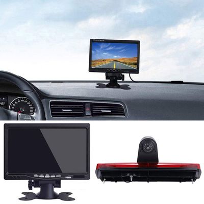 1280x720 Pixel 1000TV Lines 3rd Brake Light Reversing car Camera Brake lamp Parking Vehicle Camera Replacement for Ford Transit Connect 2014-2017 Transporter Business MPV SUV Bus+7" Reverse Screen
