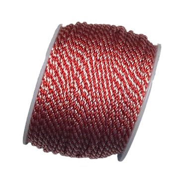 US Ropes Tactical Nylon Micro Cord 1.18mm X 125ft Lightweight Braided Cord (3/64" Diameter) on Spool Camping Boating Home Fishing Garden Jewelry 90lb Test Breaking Load (Candy Cane)