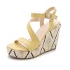 ZBYY Women Espadrille Wedge Sandal,Open Toe Buckle Ankle Strap Platform Wedge Sandals Dress Sexy Wedding Shoes view 1