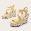ZBYY Women Espadrille Wedge Sandal,Open Toe Buckle Ankle Strap Platform Wedge Sandals Dress Sexy Wedding Shoes view 4