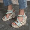 ZBYY Women Espadrille Wedge Sandal,Open Toe Buckle Ankle Strap Platform Wedge Sandals Dress Sexy Wedding Shoes view 2
