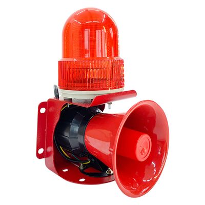 110db Industrial Siren Alarm Sound and Light Alarm Horn Strobe Flashing Air Raid Siren Outdoor&Indoor Siren Safety Alarm Horn Waterproof (AC 110V)