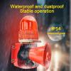 110db Industrial Siren Alarm Sound and Light Alarm Horn Strobe Flashing Air Raid Siren Outdoor&Indoor Siren Safety Alarm Horn Waterproof (AC 110V) view 2